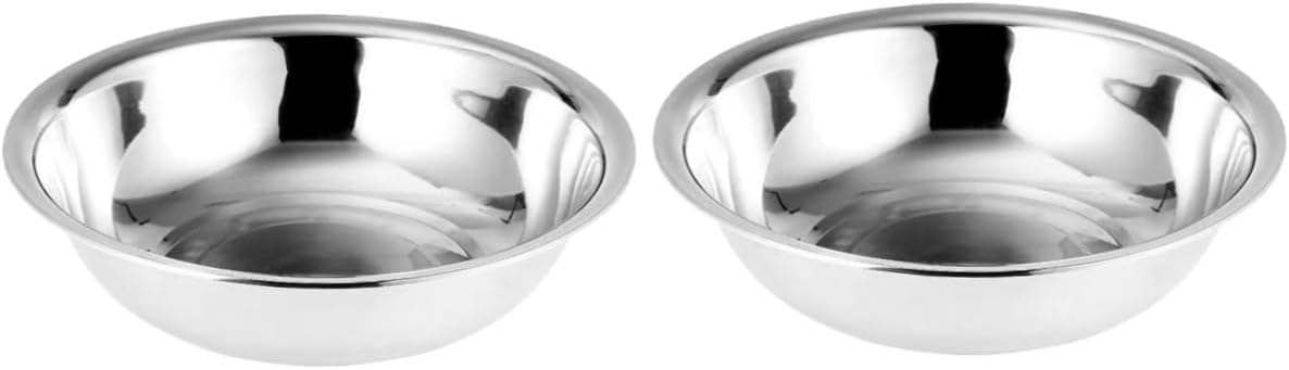 Cabilock 2pcs Stainless Steel Vegetable Washing Basin Thickened Material for Household Use Multi-purpose Kitchen Wash Basin for Fruits Vegetables Rice