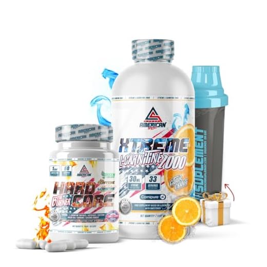 AS American Suplement | Pack L-Carnitina + HardCore Fat Burner | 1 litro | Naranja | Combinación que Ayuda a Definir Músculo, Perder Peso y Reducir el Apetito