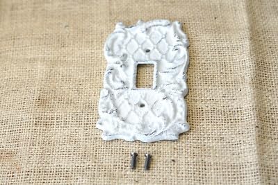 Intended for/Compatible with Switch Plate Cover Lightswitch Toggle Distressed White Rustic Farmhouse Rustic