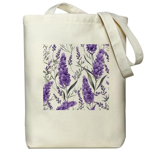 Image of itgowisa Canvas Tote Bag with Zipper Pocket, Reusable Grocery Bag for Daily
