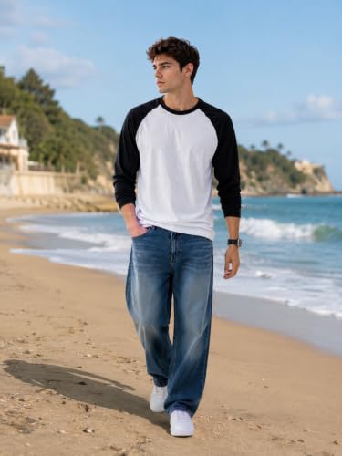 TreadDown Men's Polycotton Round Neck T-Shirt, Full Sleeve White - Image 3