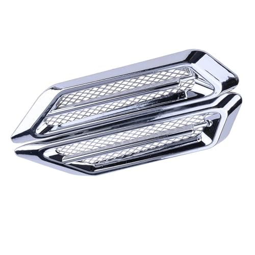 Autocollant décoratif ABS style branchie de requin chrome brillant