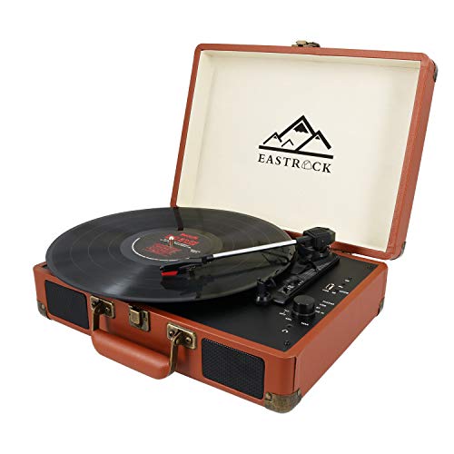 EastRock Platine Vinyle Bluetooth Portable USB, Vintage Platine Vinyle à 3 Vitesses (33/45/78 RPM), Tourne-Disque avec… - Les Beatles, Paul McCartney, John Lennon, RIngo Starr, George Harrison EastRock Platine Vinyle Bluetooth Portable USB, Vintage Platine Vinyle à 3 Vitesses (33/45/78 RPM), Tourne-Disque avec… – Image 3