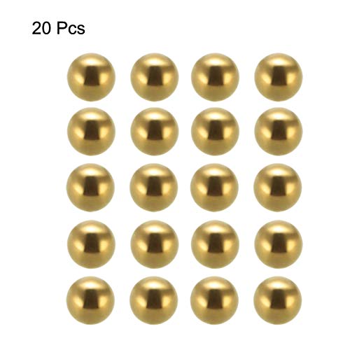 Bolas de rodamiento de latón macizo de precision de 10 mm uxcell para juntas y valvulas 20 uds 3