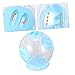Parliky Creative Hamster Running Ball Durable Exercise Toy for Pets Fun Activity Plaything for Hamsters Hedgehogs and Squirrels Transparent Blue Design