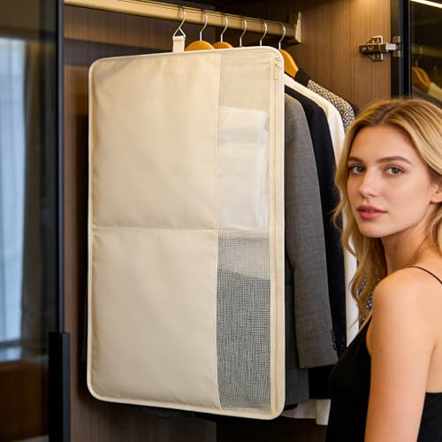 Bolsas para ropa de armario para evitar arrugas con compartimentos grandes 4