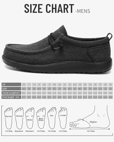 Image of 1TAZERO Men Slip On Shoes Loafer with Arch Support Insoles,Men Casual Shoes for Plantar Fasciitis