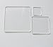 20PCS Blank Clear Acrylic Square Material,Plexiglass Laser Cut Square Sheet with Round Corners, DIY Accessory 1/8" Thickness (1.0")