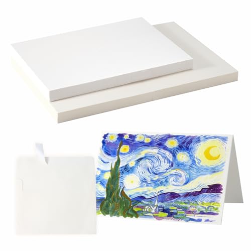 30 Pack Watercolor Cards with Envelopes 140lb/300GSM 4x6 Cotton Paper in Foldable Blank Cards and Envelopes for Greeting Cards Birthday Wedding Invitations DIY Thank You Card