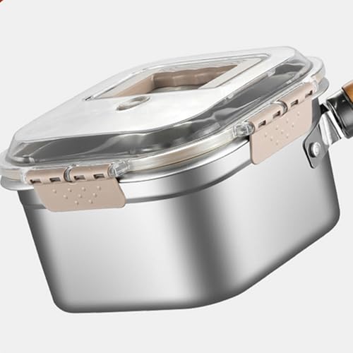 Friteuse avec , poêle multifonctionnelle, en acier inoxydable, anti-éclaboussures, pour frites, poulet, etc. Passe au lave-vaisselle – Image 5