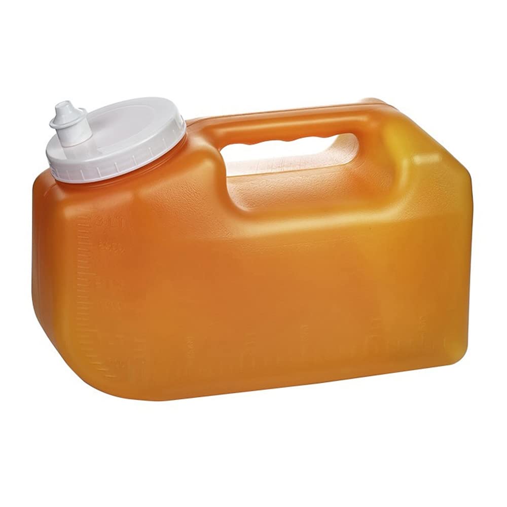 Simport Urisafe B350 HDPE 24 Hr Urine Collection Container with Polypropylene Cap, 3L Volume (Case of 40)