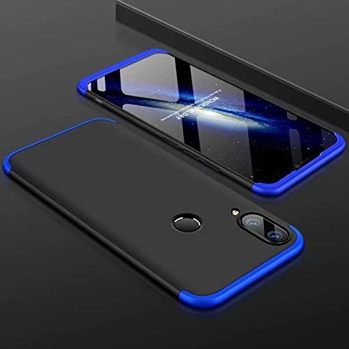 Huawei Y7 2019 Case, MYLB-US Fashion Ultra-Thin PC Back Cover Anti-Skid 360 Degree Full Protective Sleeve, Suitable for Huawei Y7 2019 Mobile Phone case (Black+Blue)