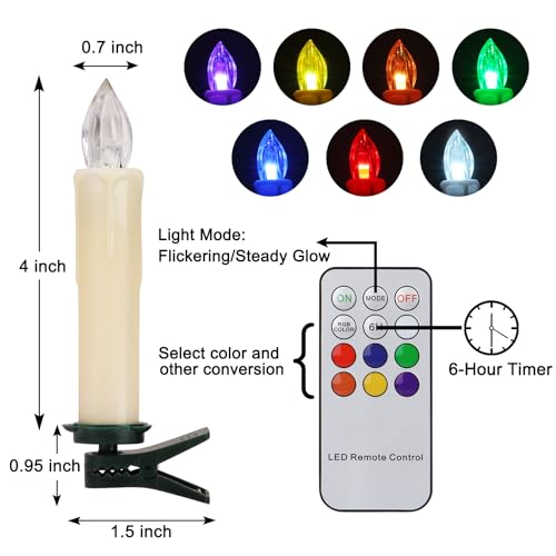Fpoo FP01-24 24Pcs Led Flameless Taper Candles Flickering thumb #3