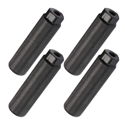 Repose-pieds arrière antidérapants avec fixation hexagonale sécurisée.