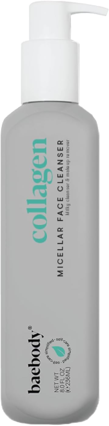 Baebody Cleansing Milk for Face - Vegan Facial Cleanser for Women and Men - Micellar Makeup Remover - Milk Cleanser Face Wash (8 fl oz)