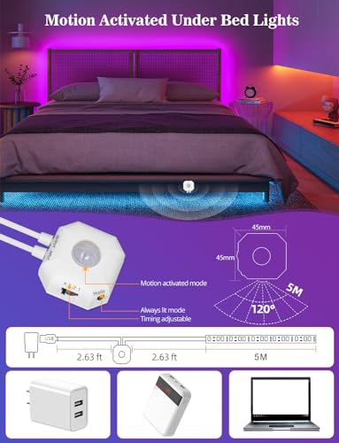 Daymeet Motion Sensor Under Bed Lights - Image 2