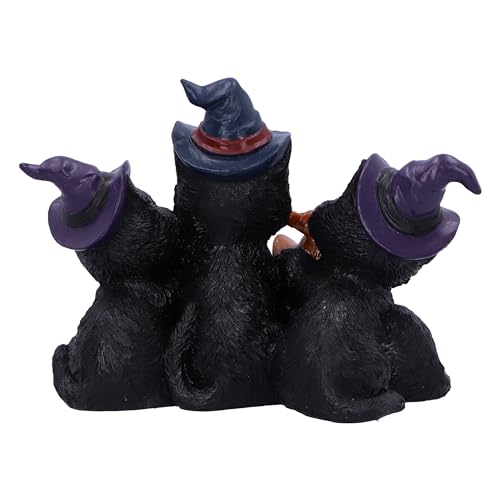 Nemesis Now Familiar Friends Figurine 18cm, Resin, Black, Witch's Familiar Cats Figure, Witch's Kittens Ornament - Image 4