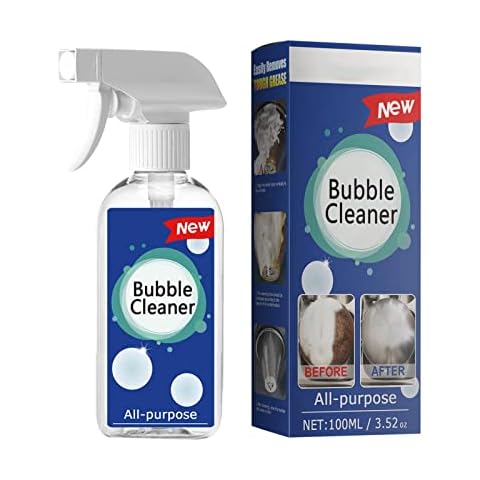Wangduodu All-Purpose Bubble Cleaner Rinse Free, 100ml Extra-Foamy Kitchen Magic Cleaner, Grease Cleaner Foam Spray Cleaner Remover, Powerful Degreaser Removes Oil Stains Cover