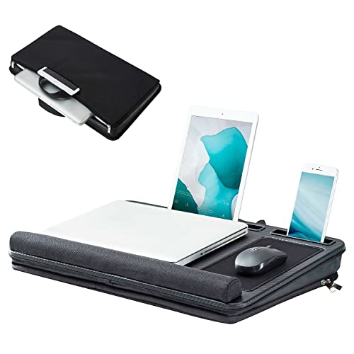 Laptop Lap Desk & Bag for 17.3" Computers, Black Carbon
