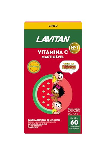 Lavitan Infantil Turma da Mônica Vitamina C Sabor Melancia com 60 Comprimidos Mastigáveis