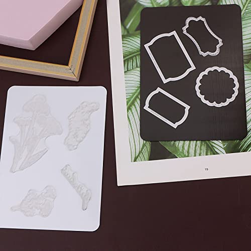 Image of UNIMEIX 12 Pcs Magnetic Sheets for Die Storage with 1 Binder Cover, Stamp and Die Storage Pockets Die Cut Storage for Card Making Supplies(0.8 mm Thickness,Translucent