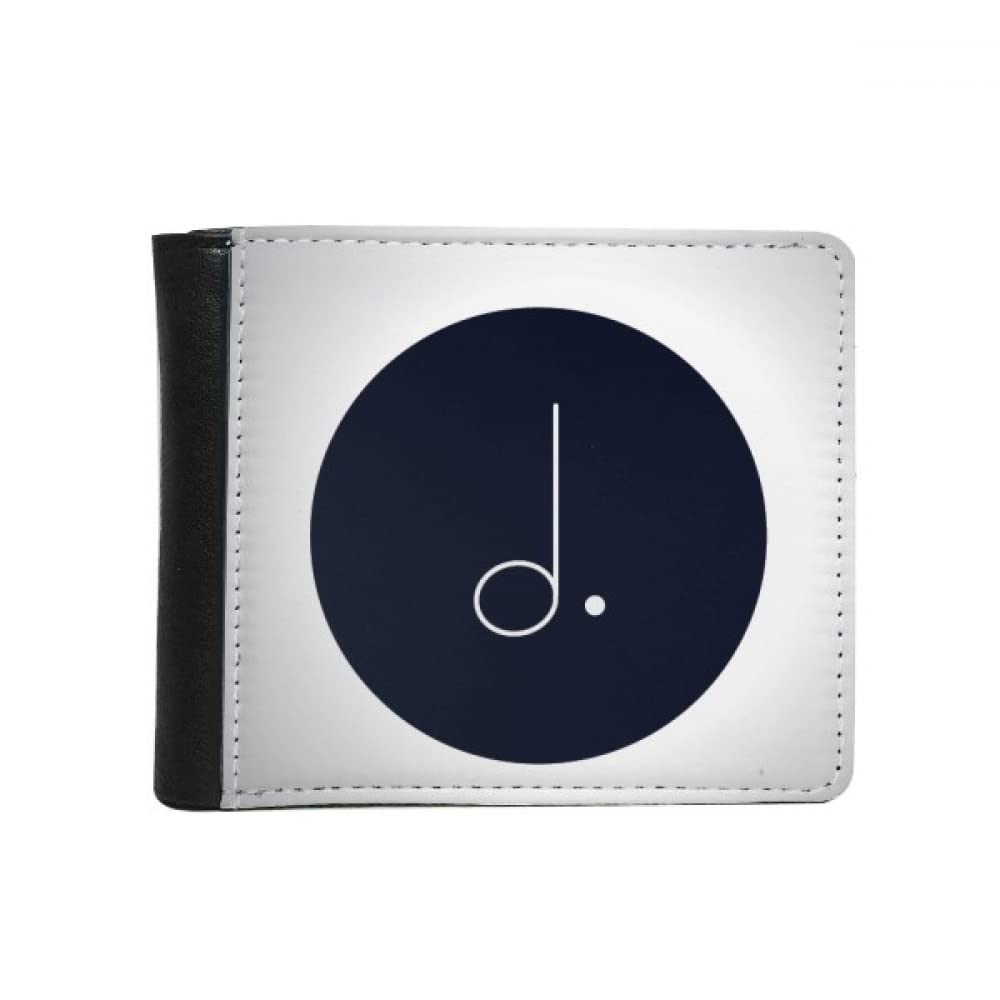 DIYthinker White Music Dotted Mim Black Wallet Purse Flip Bifold Faux Leather Multi-Function