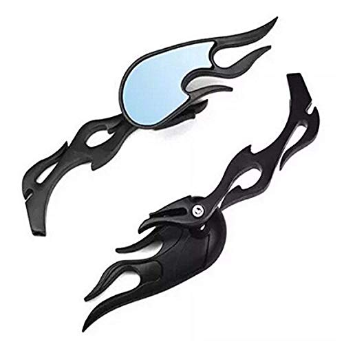 OKSTNO Custom Black Twisted Flame Motorcycle Rear View Side Mirrors Cruiser + Bolts Fits for Most Suzuki Kawasaki Cruisers Touring Bikes Sport Bike Scooters OKSTNO Custom Black Twisted Flame Motorcycle Rear View Side Mirrors Cruiser + Bolts Fits for Most Suzuki Kawasaki Cruisers Touring Bikes Sport Bike Scooters