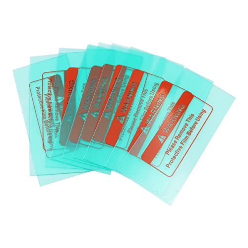 Tiardey 10 Piezas Lente de Casco de Soldadura Placa Protectora Transparente Lente de Repuesto para soldar la lámina Protectora de la Cubierta - 108X50mm Cover