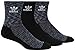 adidas Men's Originals Cushioned Quarter Socks (3 Pack), Black Space Print/Grey/Onix/White Space, Large