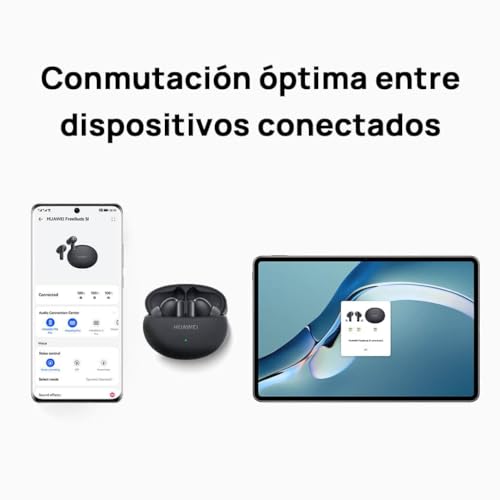 Miniatura 7 de Huawei Freebuds 5i Auriculares Inalámbricos, Ios,Android Y Windows, Bluetooth 5.2, Control Deslizar, Hi-Res Audio, 3 Modos Anc, 28 Horas De Batería, Ip54, Doble Conexión, Blanco