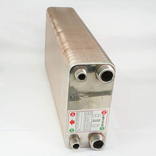 Sorekarain 120 Plates Wort Chiller Cooler Heat Exchanger Sus 304 Stainless Steel Home Brew Beer Wine Making #TOP3