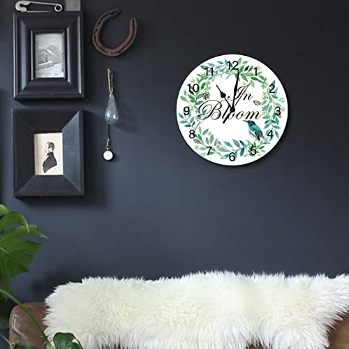 Horloge murale fleur rétro pour cuisine et salon rustique de 38 cm - 5