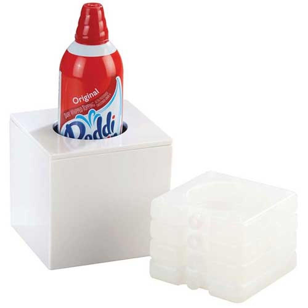 Cal-Mil 3399 Whipped Cream Cooler, 4.75" Height, 5" Width, 5" Length, Melamine, White