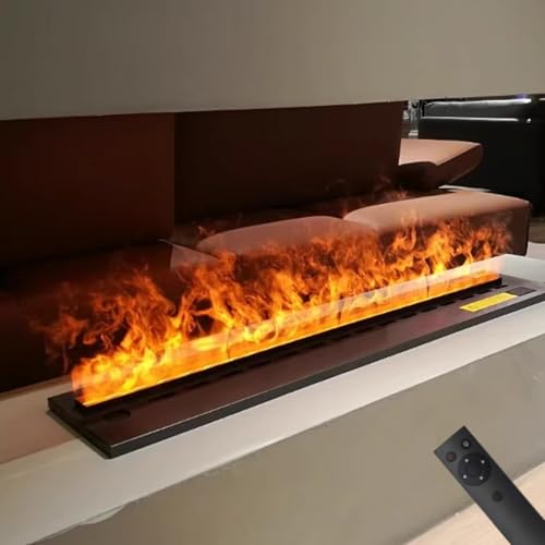 Elektrischer Kamin - 3D-Wasserdampf mit realistischer zerstäubter Flamme,...