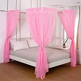 Akiky Bed Canopy Panels Canopy Bed Curtains with Lights for Girls Boys Adults,Home Decoration Set of