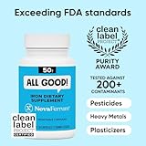 NovaFerrum All Good | Iron Capsule Supplements for Adults | Anemia | 50mg of Iron | 30 Servings | Sugar Free