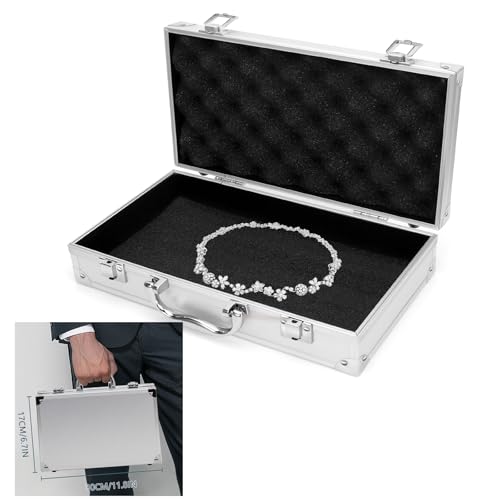 11.8 Inch Aluminum Tool Box Portable, Lockable Handle Portable Medicine Chest Organizer Aluminum Briefcases for Men Women-11.8x3.15x6.7in (30x8x17cm) by Generic - Used condition - Image 2