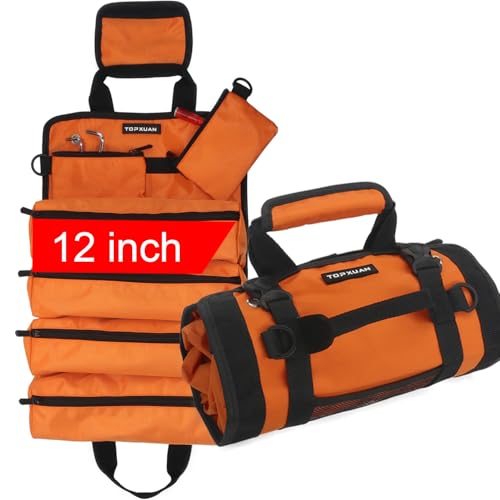 TOPXUAN Roll-Up Tool Pouch with Detachable Pockets