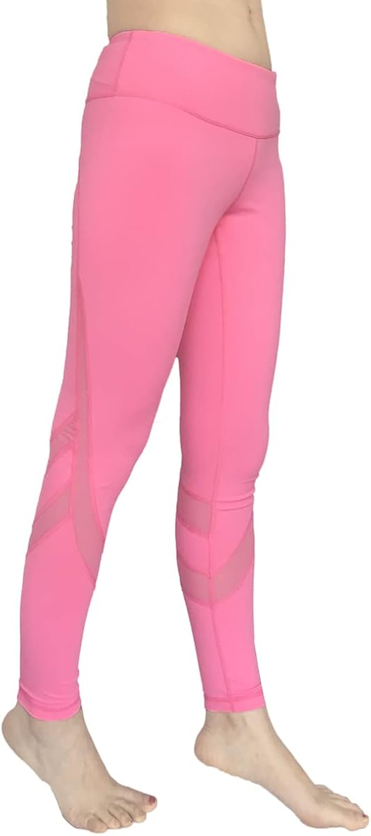 ONGASOFT Women's Yoga Capri Pants with Pockets High Waist Mesh Capri Legging for Workout