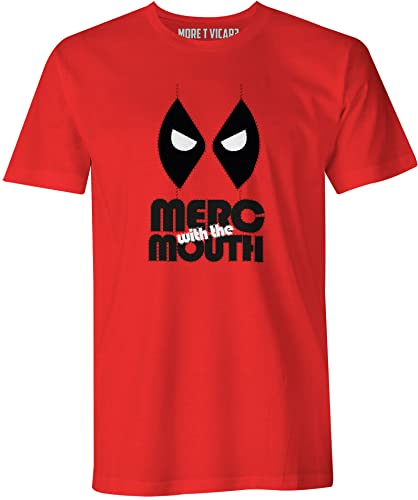 T-shirt super-héros rouge Merc with The Mouth homme taille M idéal pour vos sorties geek
