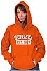 Classic Teaze Vintage Nebraska Distressed Athletic Hoodie Sweatshirt Women Men Orange #1