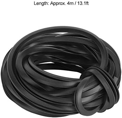 Zwindy Black Greenhouse Glazing Seal, Roll-in Eden Greenhouse Rubber Strip Line Cable, Non-Slip Glass Green House Glazing Rubber Gasket, Greenhouse Accessories for Glass Sealing(4m)