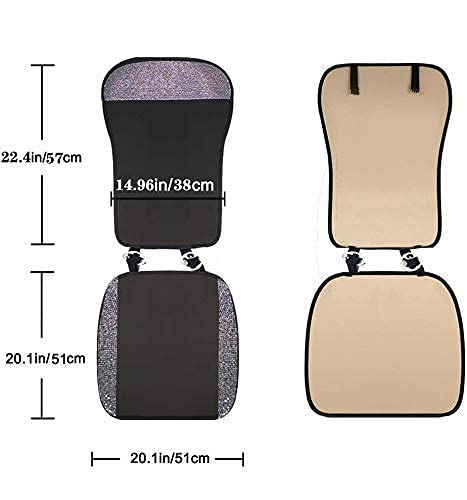 Dyshuai Bling Seat Covers For Women Girls Rhinestone Breathable Mesh Front Seat Covers Seat Protector Black Seat Covers With Shining Crystals Universal Fit 95% Cars-1Piece For 1 Front Seat(Multicolor) #TOP5