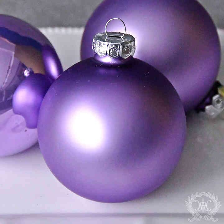ムラノグラス　クリスマス オーナメント ボール　パープル ムラノグラス クリスマス オーナメント ボール パープル