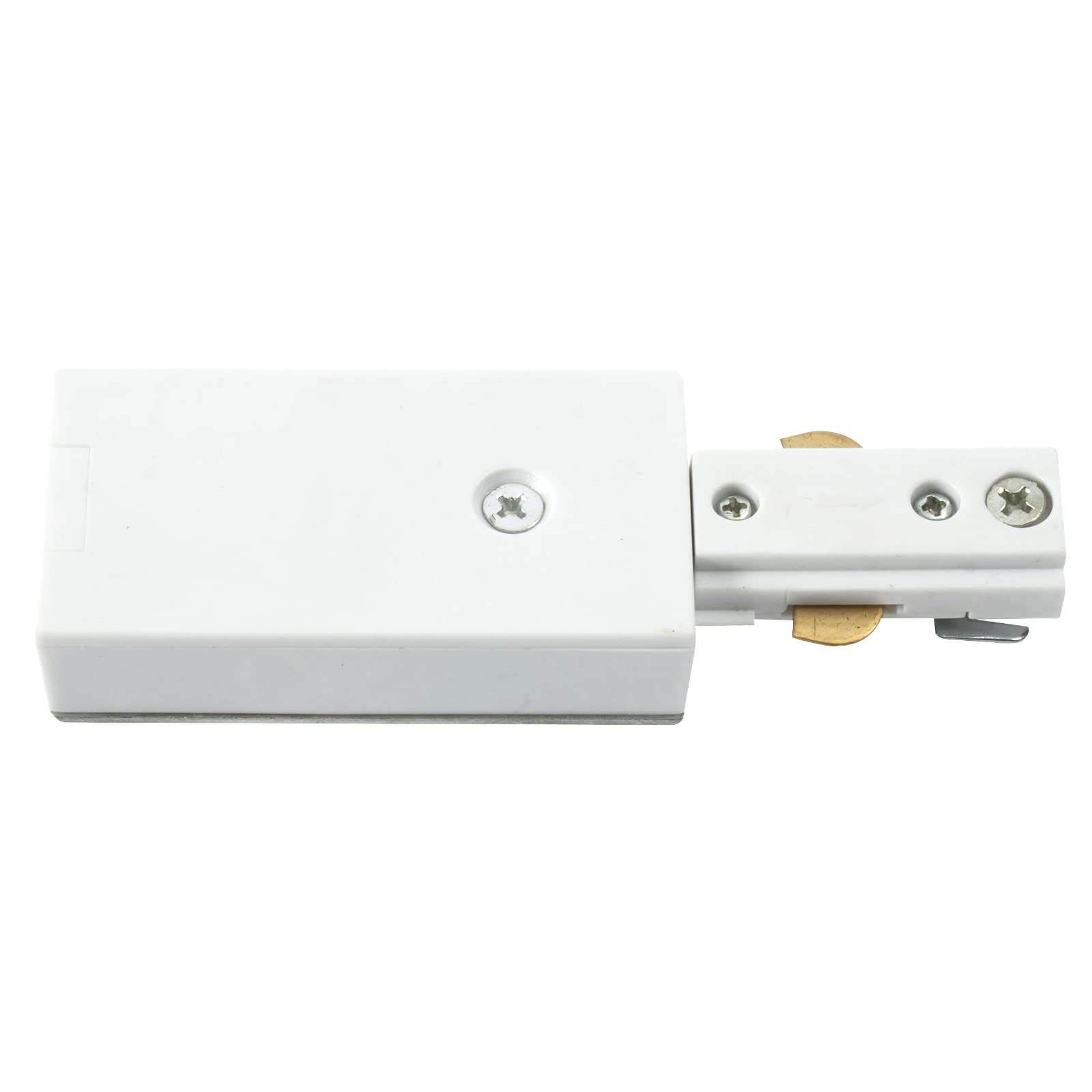 Knightsbridge Single Circuit Track Power Feed in White