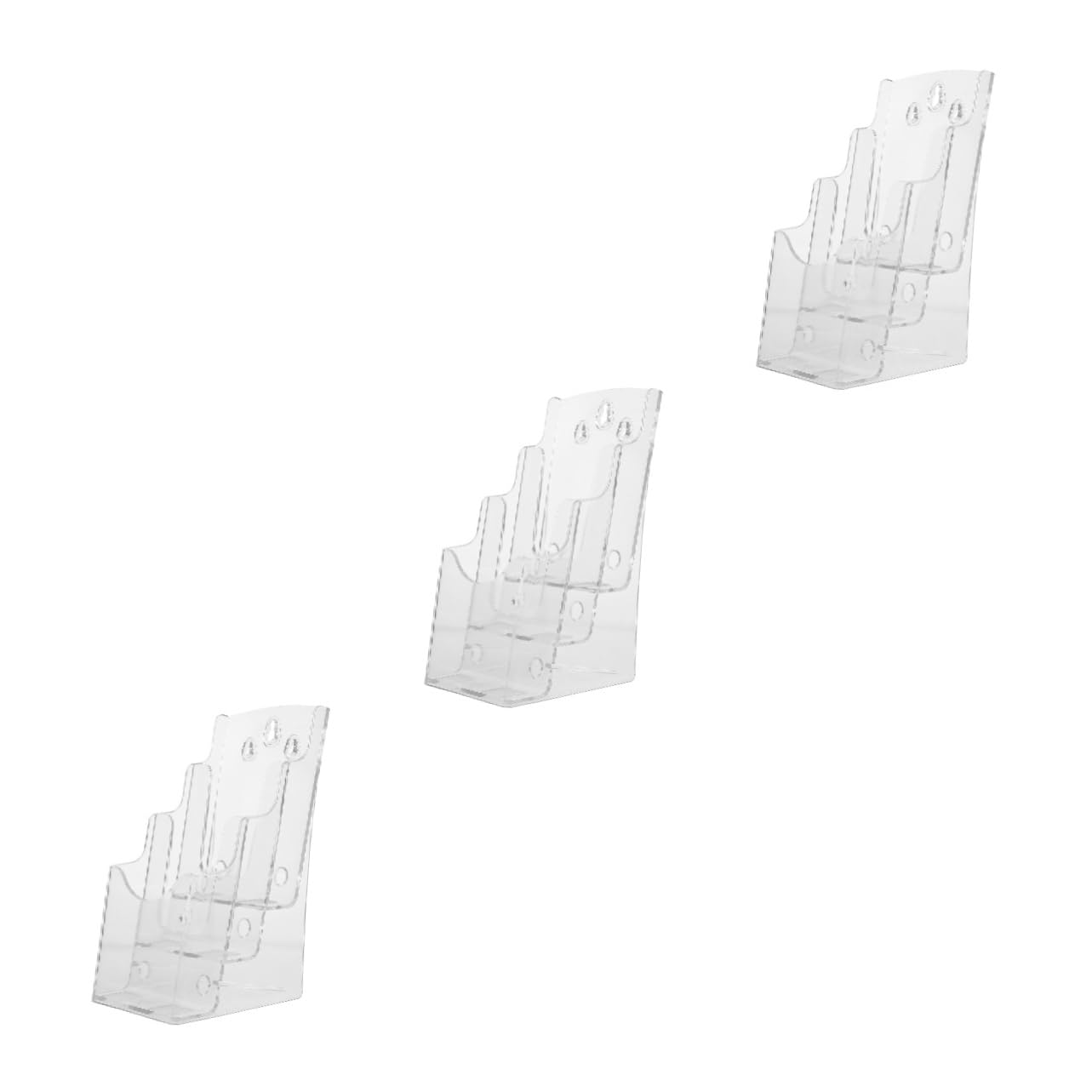 NUOBESTY 3Pcs di visualizzazione della lotteria supporto per opuscoli organizer per cassetti chiaro cartelline trasparenti cartellette trasparenti cartellina cartella portadocumenti