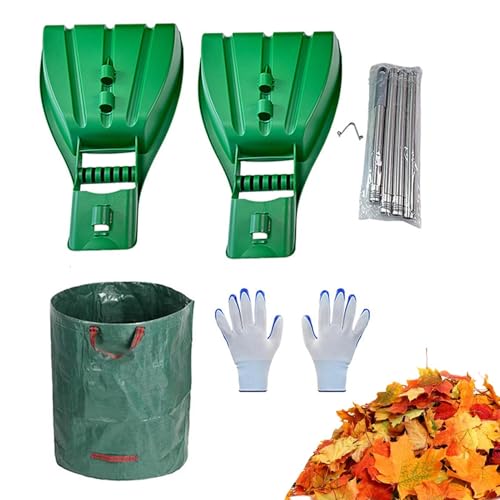 Set di pinze telescopiche per foglie da prato, strumento per raccogliere foglie, 49 x 34 x 8 cm, per rimozione ' del prato, pulizia rapida del cortile