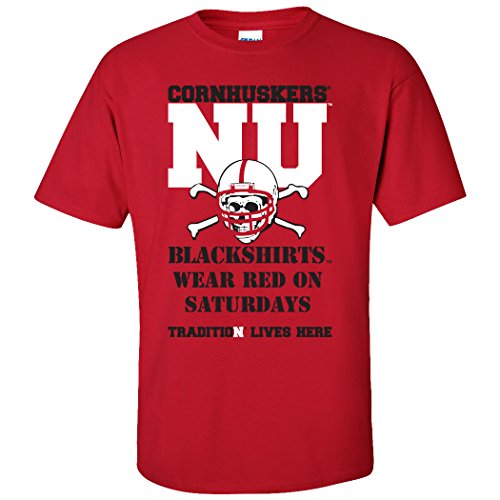 Nebraska Cornhuskers Football Tradition Lives Here Blackshirts Tee Shirt - Red - 4X