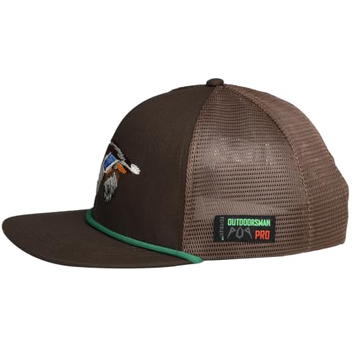 Image of EDTREK Outdoorsman Pro Trucker Breathable Mesh Performance Cap - Flat Brim Snapback Hat