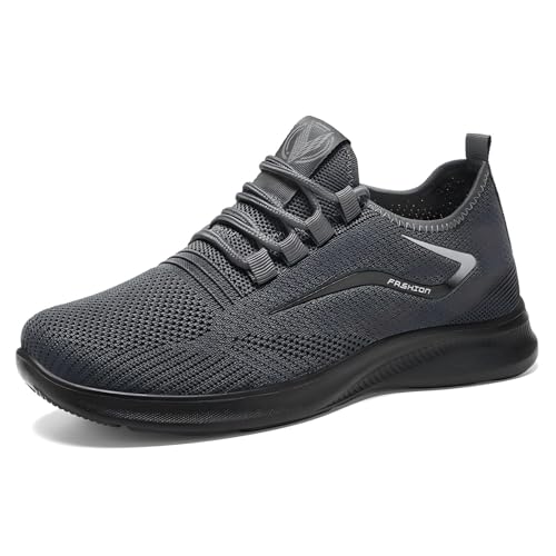 Men’s Lightweight Walking Shoes – Breathable Mesh Slip-On Loafers with Slip-Resistant PU Sole for Work, Travel, and All-Day Comfort